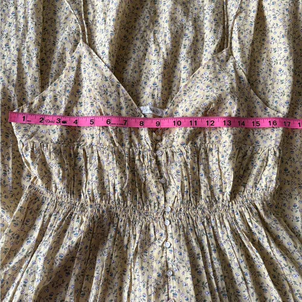 DOEN Irina Dress Moonflower Floral Print Yellow medium - Picture 8 of 9